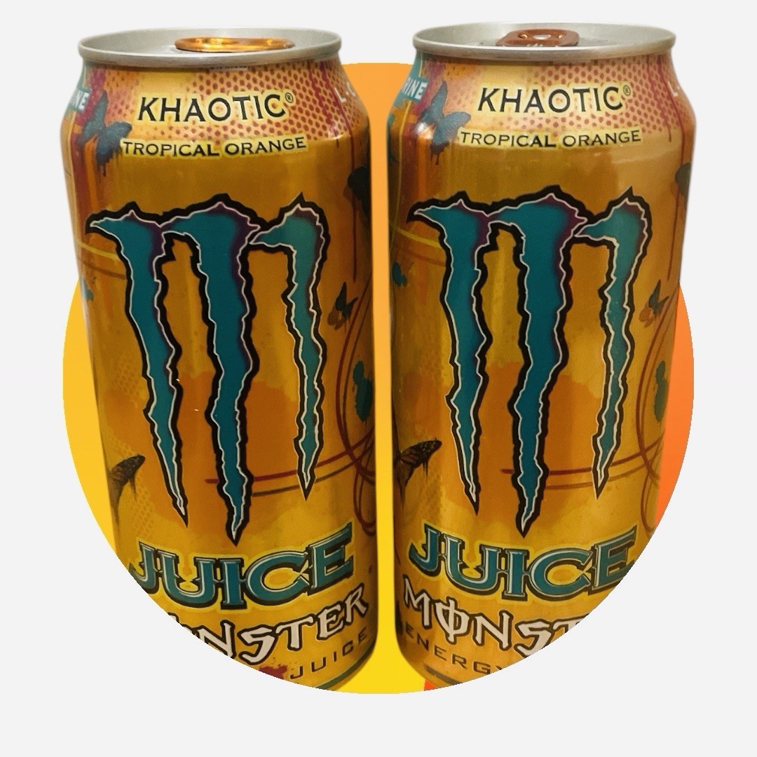 2x MONSTER ENERGY JUICED KHAOTIC - ENERGY DRINK - 500ML CAN