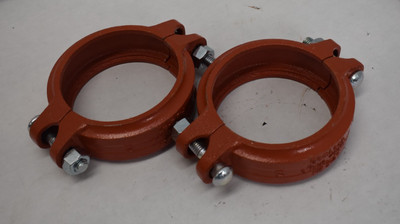 GemLock Grooved Rigid Coupling GemLock 4'' Style 5 Orange Stainless Steel 2 Pack