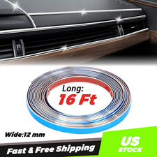 Car Chrome Trim Molding 16ft 12 Scratch-proof Vehicle Body Side Trim Strip Car Chrome Trim Molding 16ft 12 Scratch-proof Vehicle Body Side Trim Strip