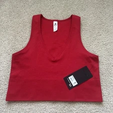 90 Degrees by Reflex Women's Ribbed V-Neck Seamless Bra Size L