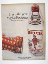 Print Ad This Is The Year To Give Beefeater London Dry Gin England Vintage 1969