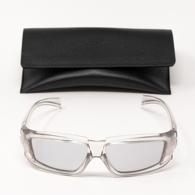 Rick Owens Crystal Clear Transparent/Silver Sunglasses