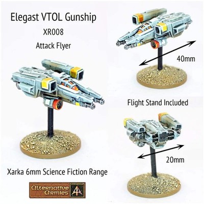 Alternative Armies Xarka Elegast VTOL Gunship (1) - 6mm Sci-Fi Miniatures