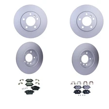 Hella Front and Rear Rotors Low-Met Disc Brake Pad Kit For R60 Cooper Countryman