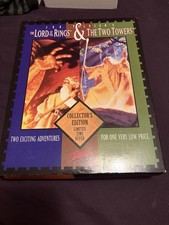 4 Vintage PC Fantasy Games - LOTR & Two Towers - Dungeons & Dragons - DOOM! - VG