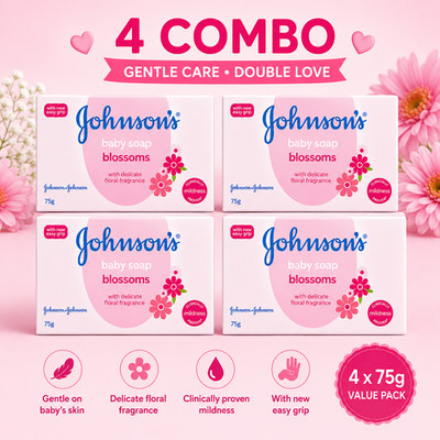 Johnson's Blossoms Baby Soap 75 gm Pack of 4