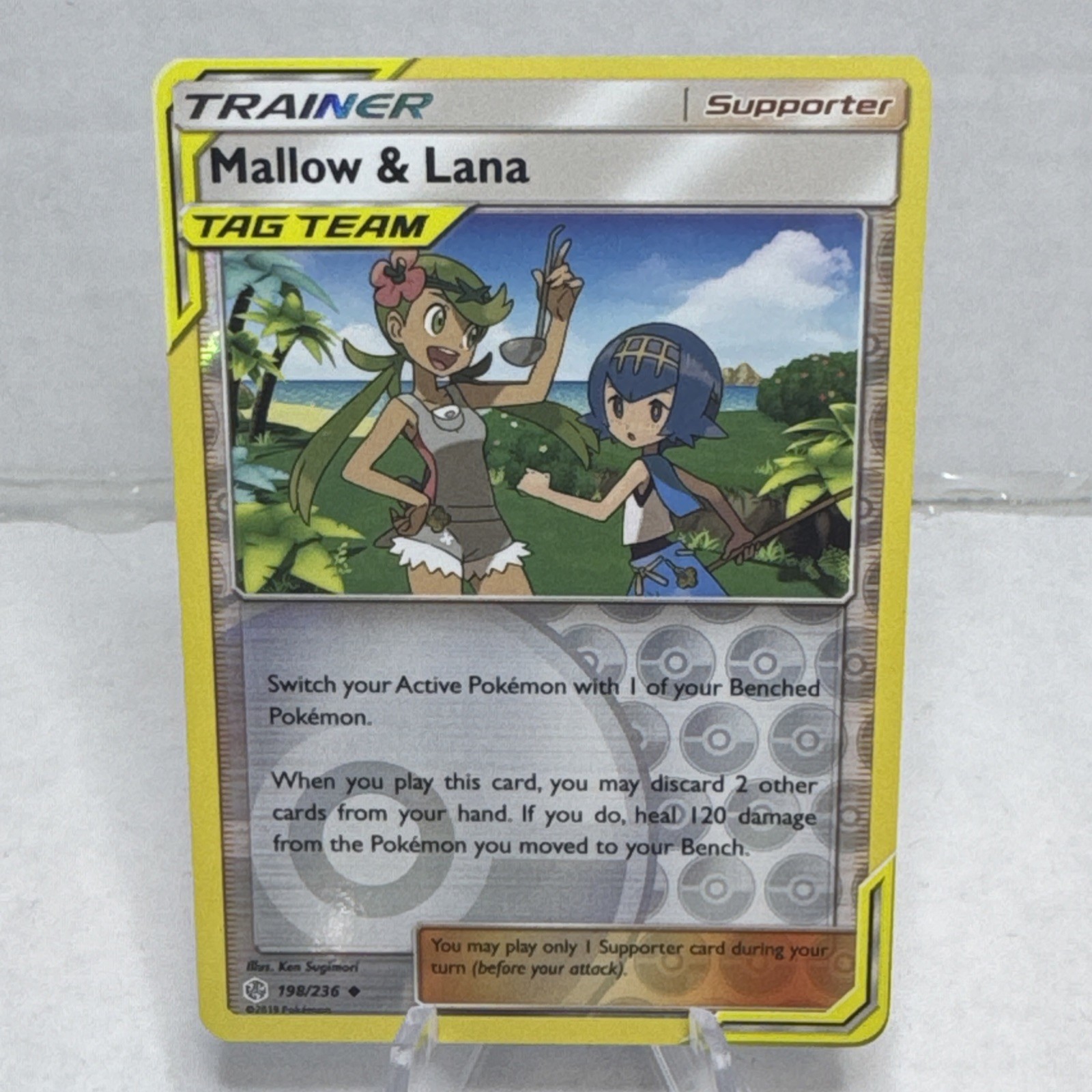 Mallow & Lana Uncommon Reverse Holo SM - Cosmic Eclipse 198/236 NM Pokémon TCG