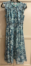 Loft Shimmer Floral Ruffle Sleeve Fit and Flare Maxi Dress Size XS 0-4