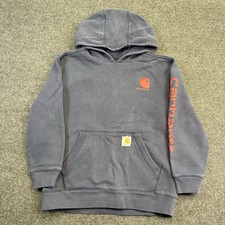 Carhartt Long Sleeve Graphic Pullover Hoodie Sweatshirt Youth Size Medium 10-12