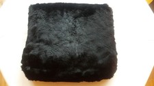 Vintage Black Fur Muff With Zippered Pocket and Strap From the 1940  s