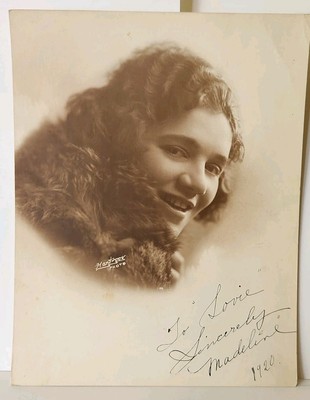 '20 CIRCUS Performer MADELINE Portrait PHOTOGRAPH Inscribed To Lovie (Ione Carl)