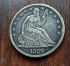 1869 P Seated Liberty Half Dollar