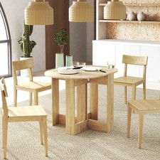 Folding Drop Leaf Dining Table Space-saving Kitchen Table for Small Space