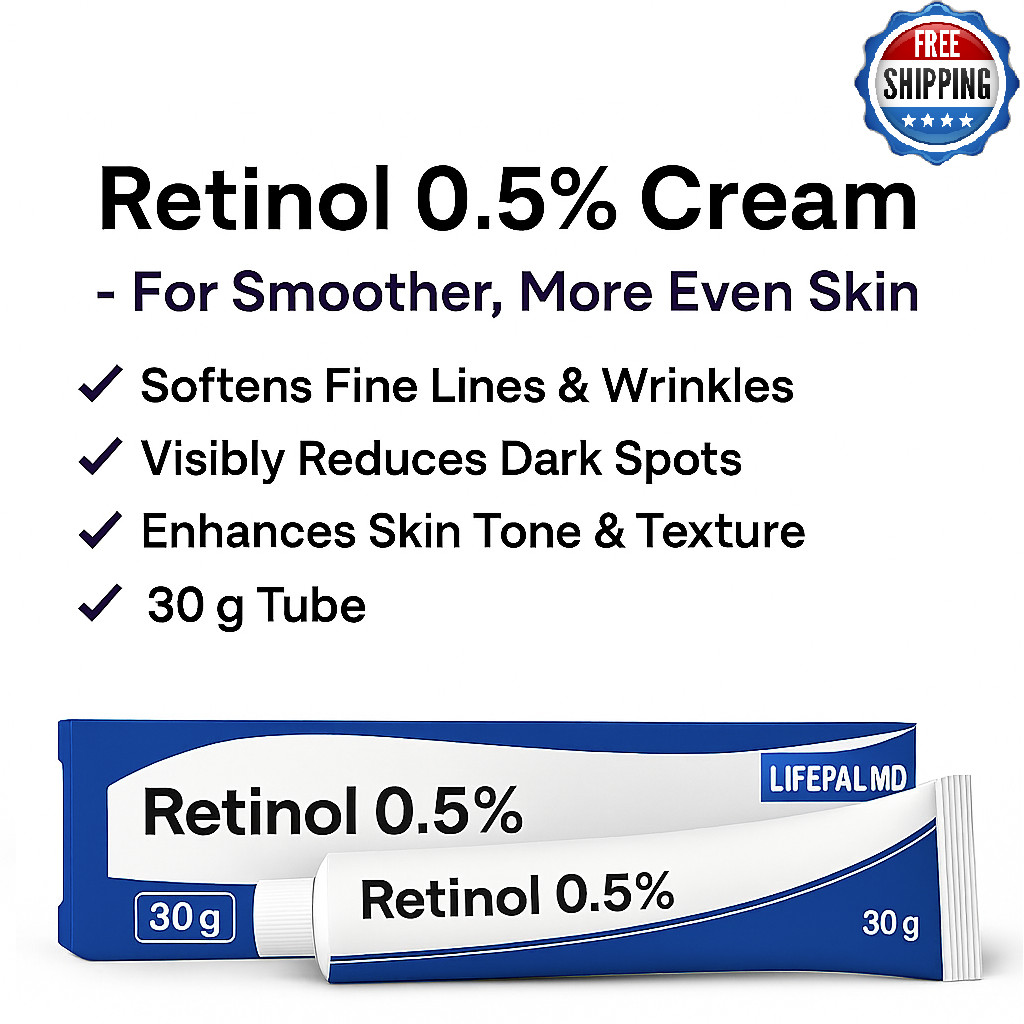 Retinol 0.5% Vitamin A Fine Lines, Anti-Aging 30g Tube EXP MAY - JUN 2027