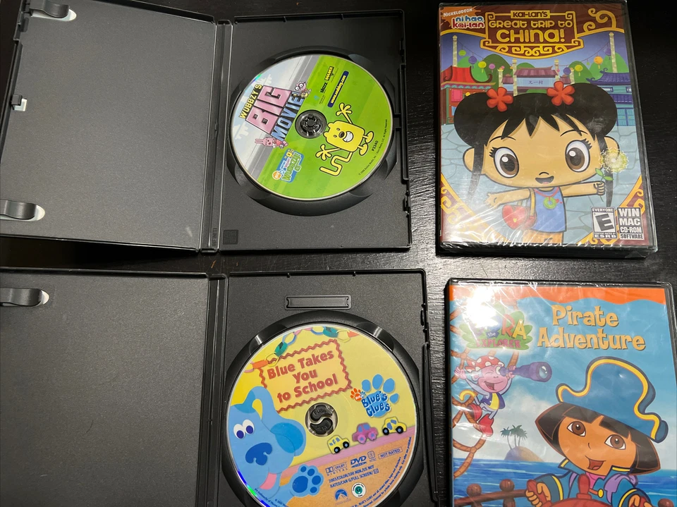 LOT 3x Nick Jr DVDs & 1x CD ROM Dora Wubbzy Blue’s Clues; Ni Hao Kai-Lan CD Game - Image 3 of 4