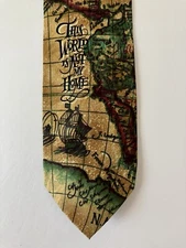 Appointed Apparel Men's Necktie Tie Polyester This World Is Not My Home Map 60"