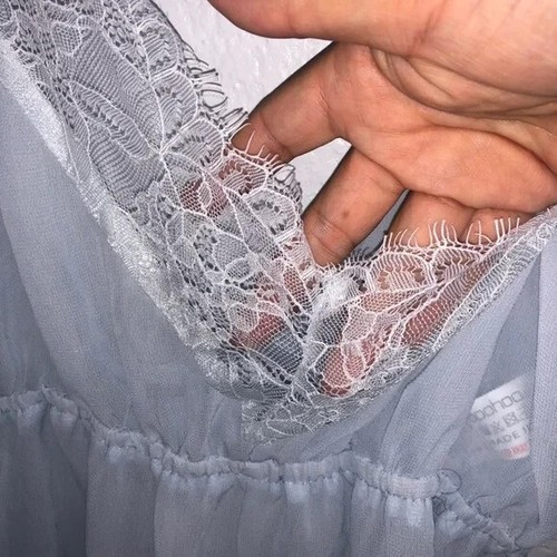 Boohoo pizzo finitura chiffon orsacchiotto 4 NUOVO SENZA ETICHETTE - Foto 7 di 9