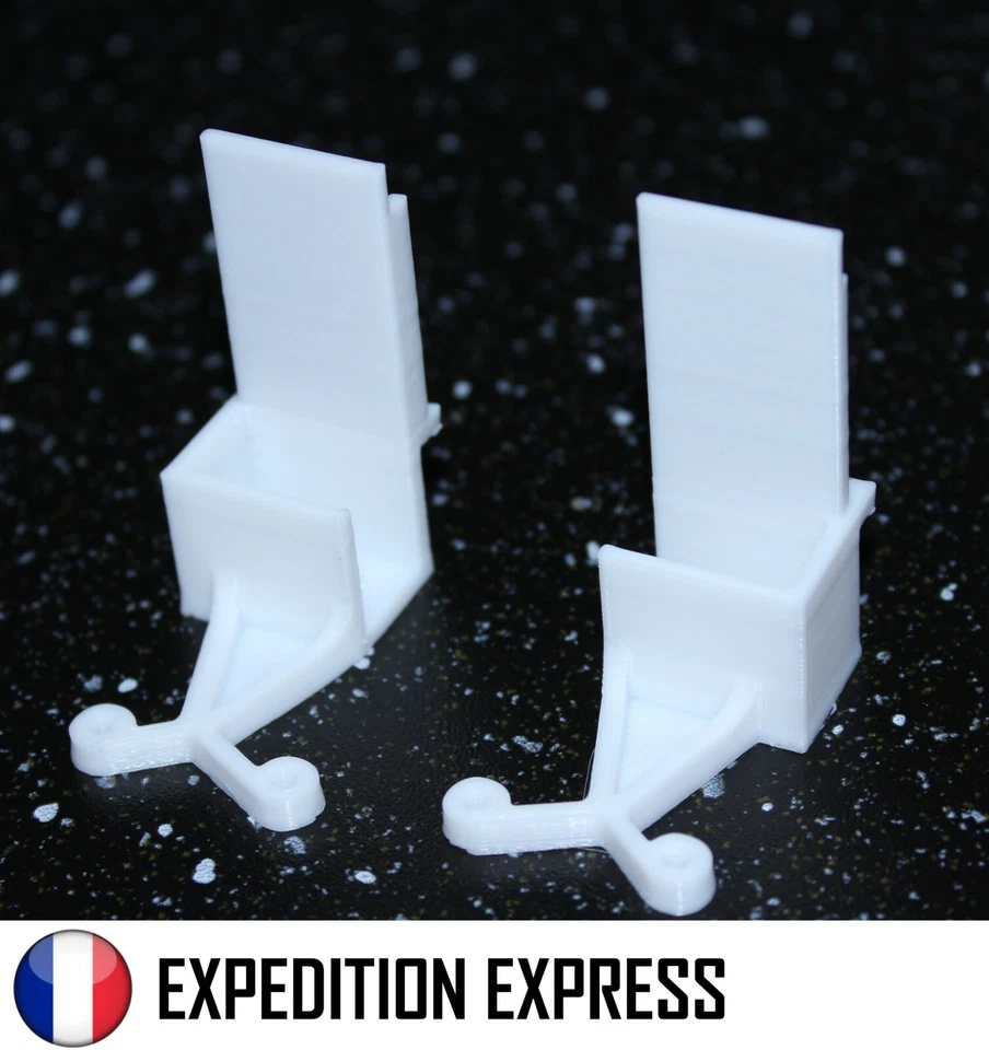 2x GUIDES LONGS PORTE COULISSANTE HAUTS RAIL PLACARD FORM/OPTIMUM BLANC G/D *B*