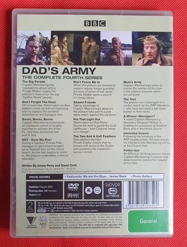 DAD'S ARMY - The Complete Fourth Series (DVD, 1970, Region 4, 2 Discs) - Picture 2 of 3