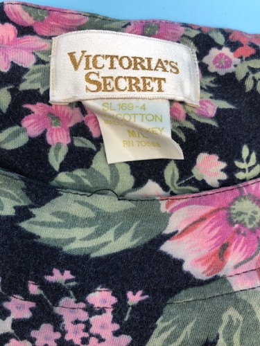 Victorias Secret Gold Label Floral Pullover Night Shirt Size M/L Vintage - Picture 3 of 9