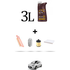 HOFFCAR Kit tagliando 4 FILTRI e 3L OLIO per Ford KA II 1.3 Cdti 55kw dal 2008
