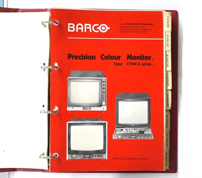 Orig. BARCO CTVM 2 Precision Monitor Operation Manual/Service Anleitung Ordner