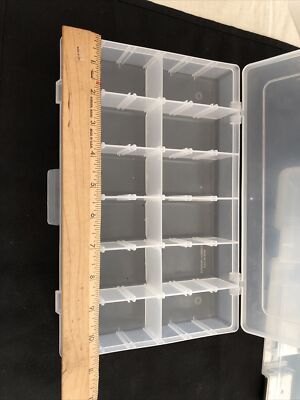 New Flambeau Fisherman Series Tackle Box Storage w/Latch Organizer Stowaway, EXC