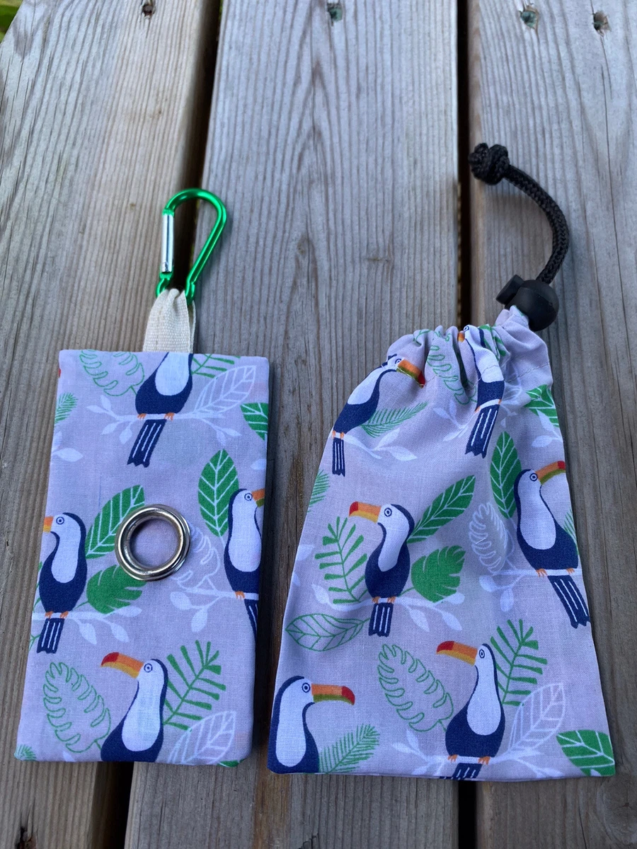 Cloth poop bag clearance dispenser