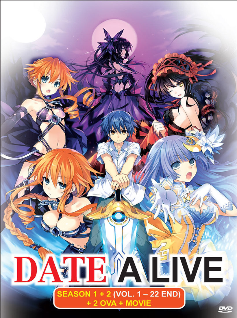 DVD Anime DATE A LIVE Complete Season 1+2 (1-22 end) +2 OVAs & Movie  English Dub