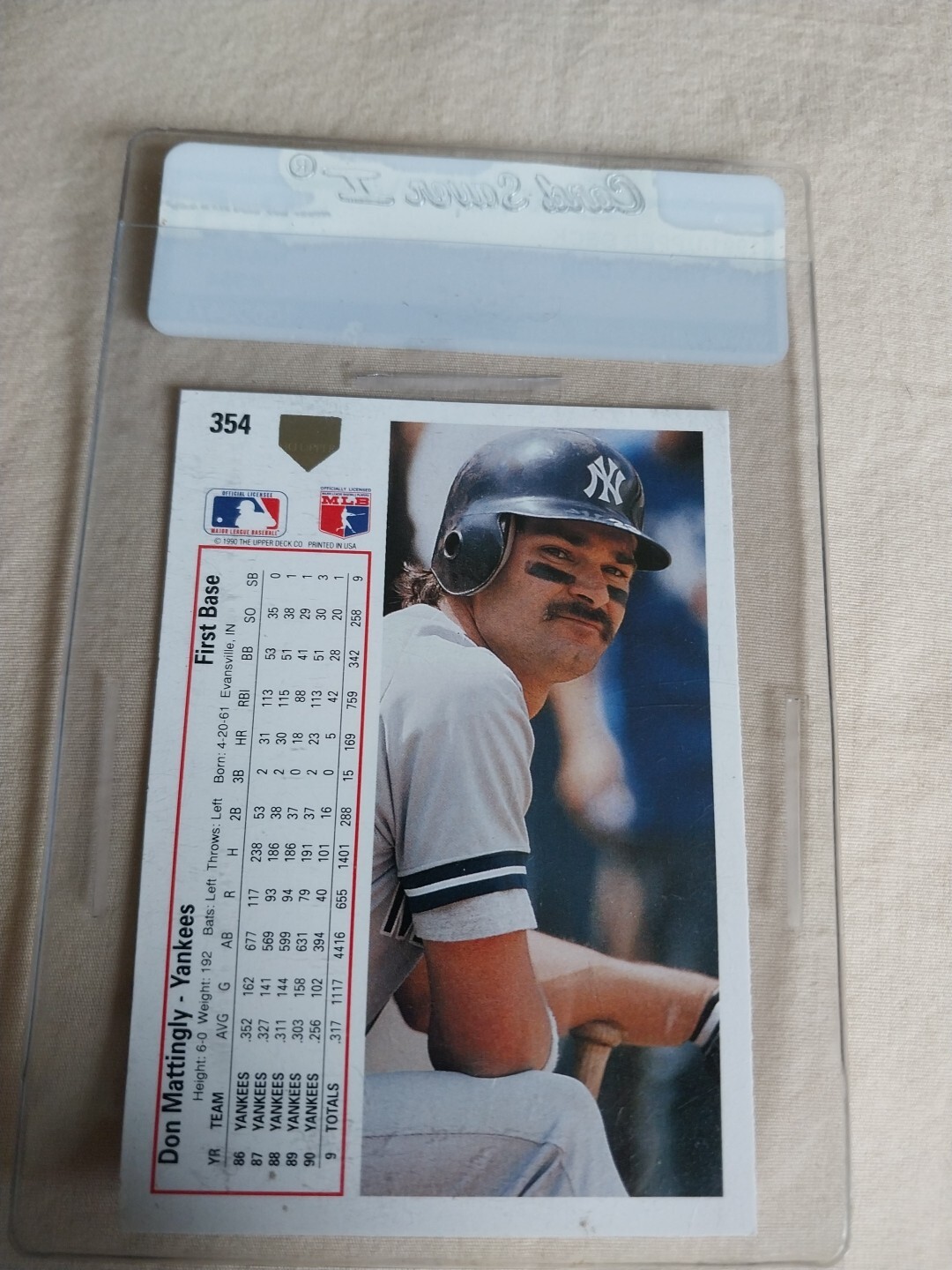 baseball cards graded 1991 Upper Deck Don Mattingly 354 eBay