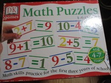 DK Games Math Puzzles Math Skills Practice Ages 4-7 Home School Tutoring Groups