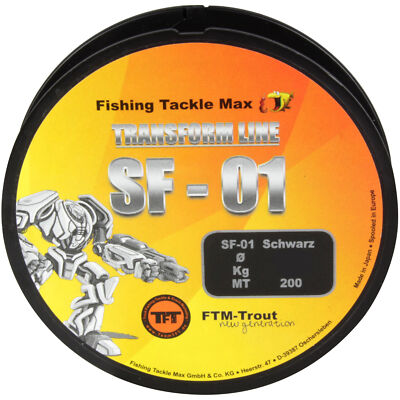 (0,05 /1m) TFT SF-01 Transform Line Schwarz Angelschnur, 200m Forellenschnur