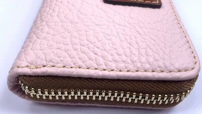 Dooney & Bourke Pebble Grain Large Zip Around Credit Card Case