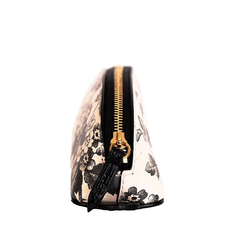 GUCCI★素敵！Black & Ivory Herbarium FLORAL Pencil CASE NEW $410 GUCCI Black & Ivory Herbarium FLORA FLORAL Pencil