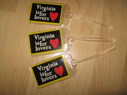 Virginia Is For Lovers Luggage Tags - Vintage Playing Card Souvenir Name Tag (3)