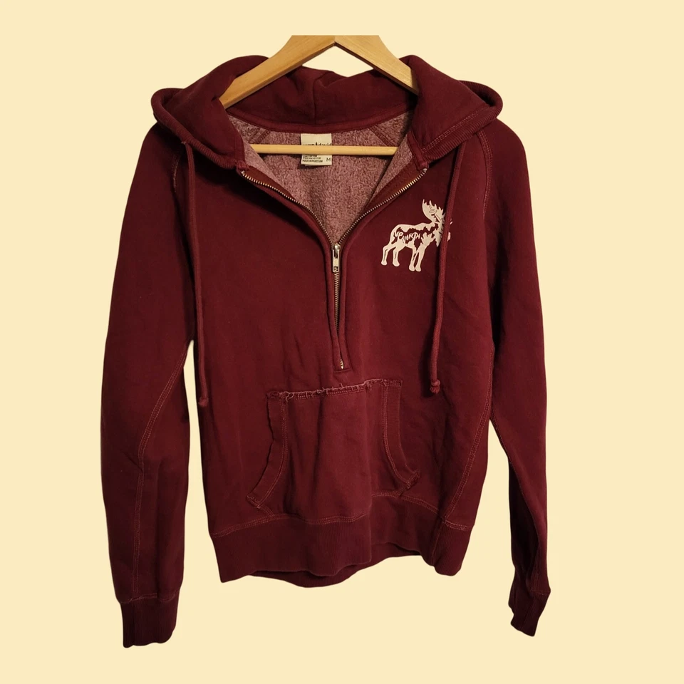 Sudadera con capucha pulóver vintage años 90 CAMP DAVID logotipo alce media cremallera para mujer S  Foto 2 de 4