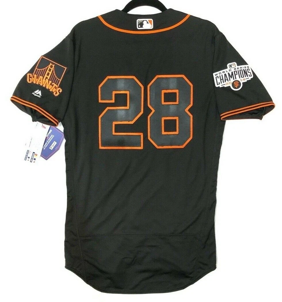 Men's San Francisco Giants Buster Posey Majestic Orange Alternate