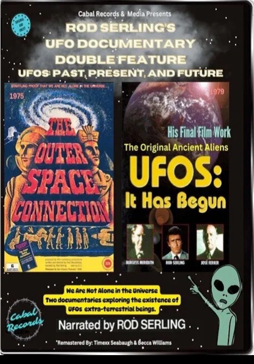 ROD SERLING- 2 UFO Movies DVD +FREE Streaming: “UFOs Past