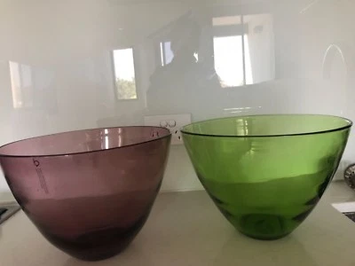 Two New Hand Blown Glass Bowls Vases Bowls Gumtree