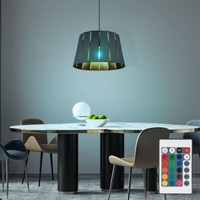 Esszimmerleuchte Pendelleuchte HäNgelampe Led Dimmbar Schwarz Fernbedienung Rgb