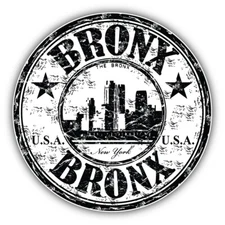 Bronx New York Usa Grunge Rubber Stamp Travel Car Bumper Sticker Decal