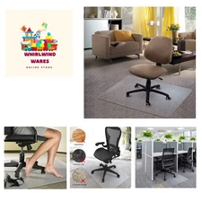Carpet Chair Mat, 48" x 30" PVC Home Office Desk Chair Mat for Floor Protecti...