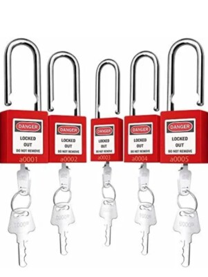 Lot Of 5 Lockout Tagout Lock Set  Product Safe Padlocks for Lock Out Tag Out 