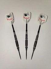 LASERDARTS SILVER WIDOWS 26 Gram KNURLED Fixed-Point Steel Tip Darts