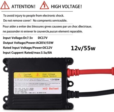Ballast HID 12V 35W Ultra-Fin - Remplacement Compatible H1 H7 H11 9005 9006 H4 D2S