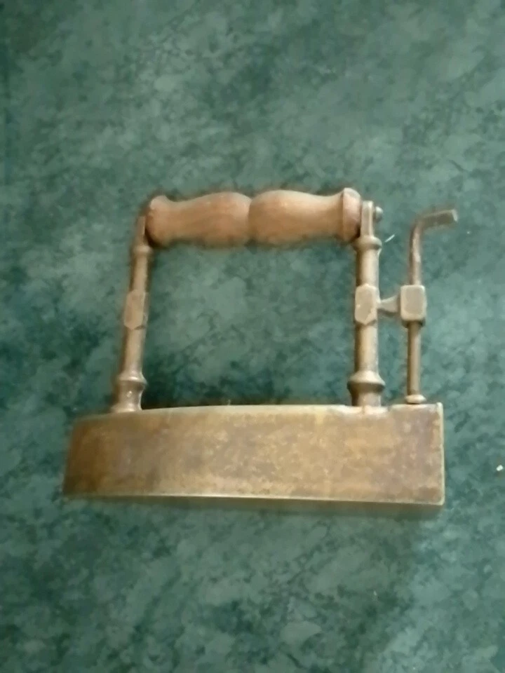 Ancien Fer à Repasser en Laiton - Vintage - Collection - Photo 2/4