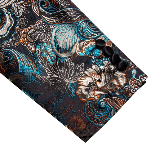 Para Hombres Floral Esmoquin Cena Chaqueta Calce Regular Chal Solapa Paisley Baile de graduación Fiesta Traje - Imagen 58 de 236