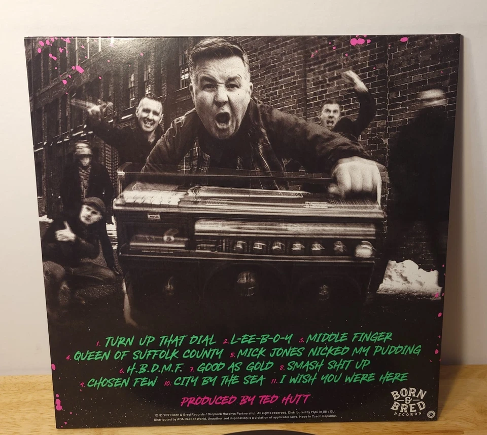 The Dropkick Murphys Turn Up That Dial Born & Bred Records Green & Pink Vinyl LP - Image 3 of 4