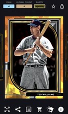 2021 Topps Bunt Ted William Museums Collection LEGENDARY Gold Base Red Sox