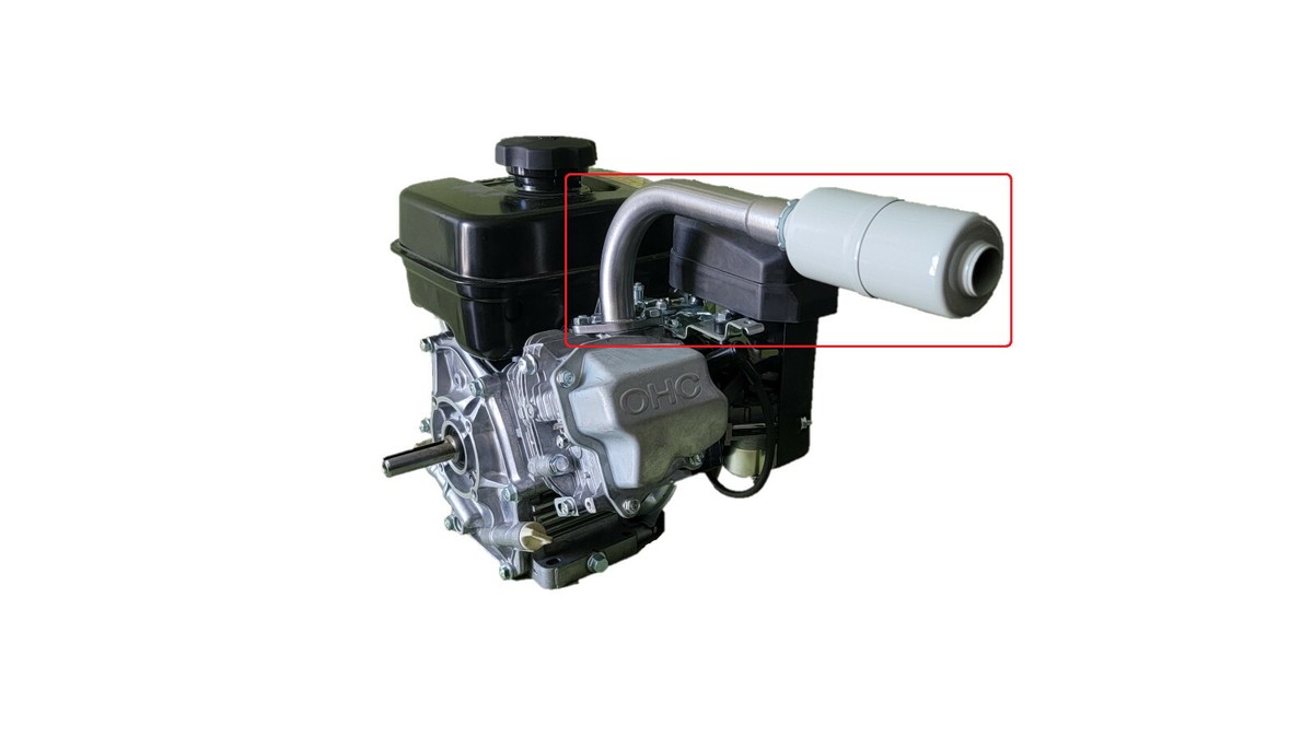 Exhaust With Muffler for: Subaru Robin EX17, EX13, EX21,EX27 & 6